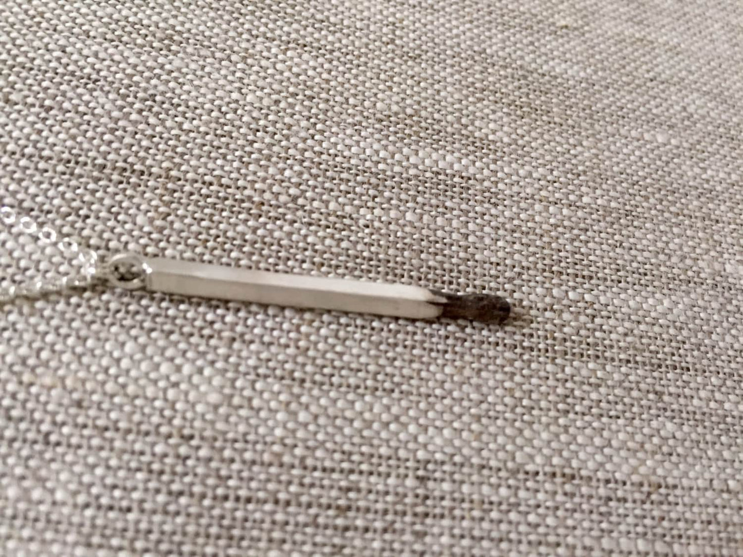 Matchstick Necklace Burning Love Solid Sterling Silver by iNk Jewelry