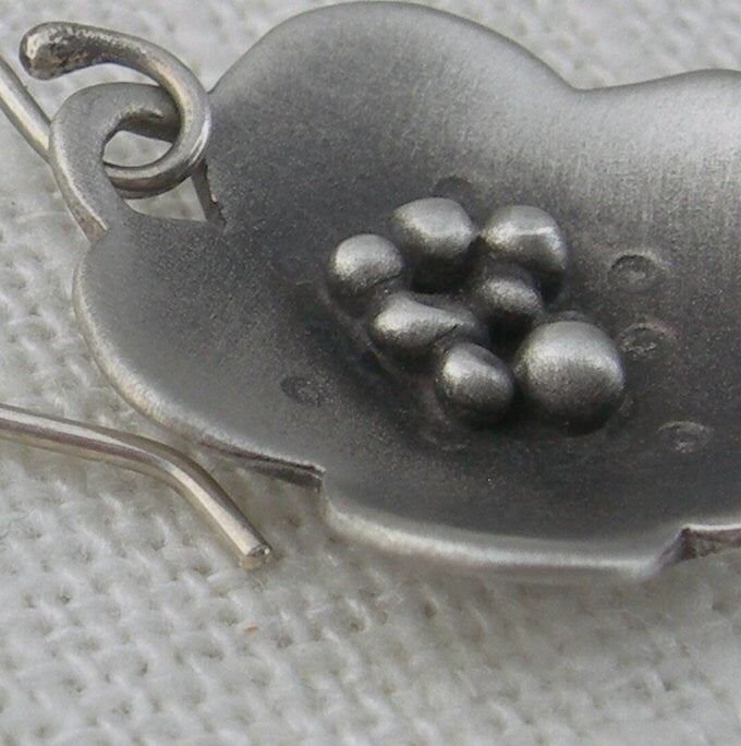 Buttercup Flower Sterling Silver Dangle Earrings Hope Springs Eternal by iNk Jewelry