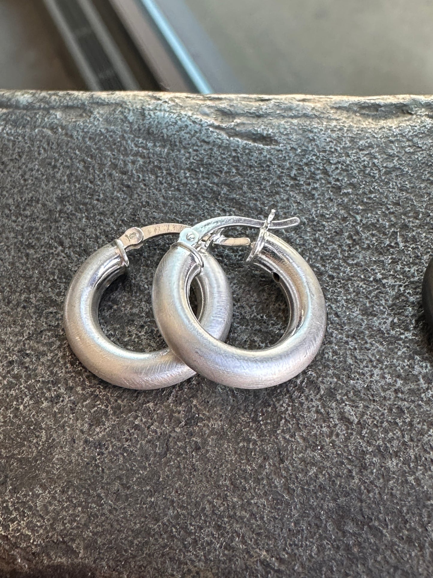 Sterling Silver Hoop Earrings-Small & Beefy by iNk Jewelry