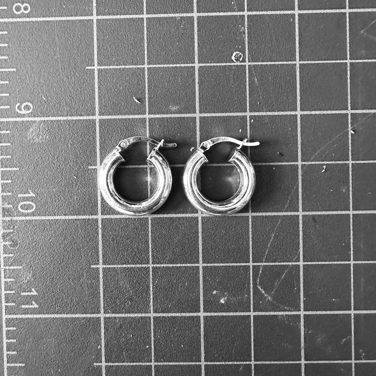 Sterling Silver Hoop Earrings-Small & Beefy by iNk Jewelry