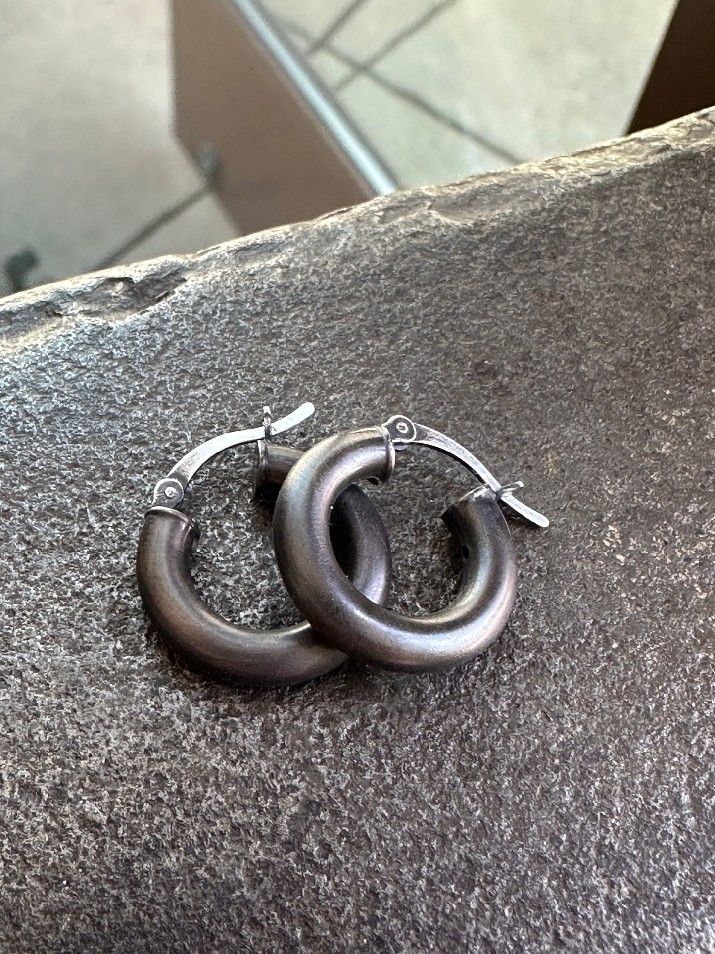 Sterling Silver Hoop Earrings-Small & Beefy by iNk Jewelry