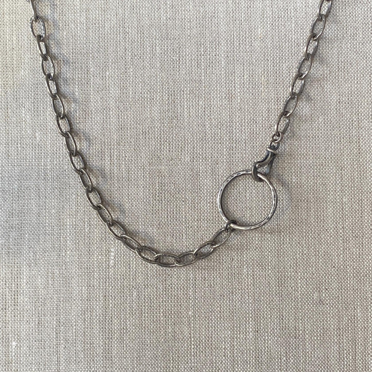Midnight Moon Beefy Solid Sterling Silver necklace by iNk Jewelry