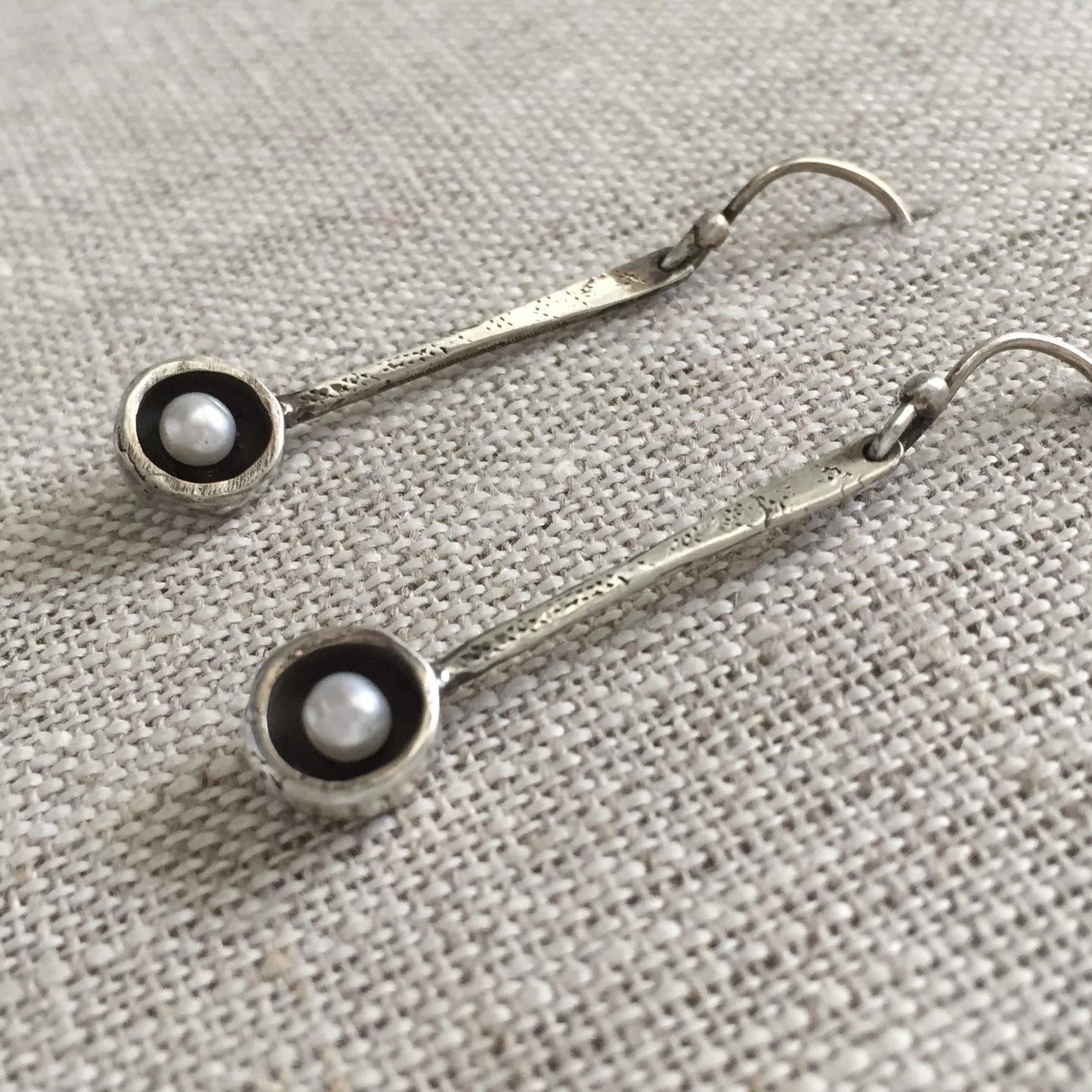 Tic Tok Earrings Sterling Silver Gemstone Dangle Long Drop by iNk Jewelry