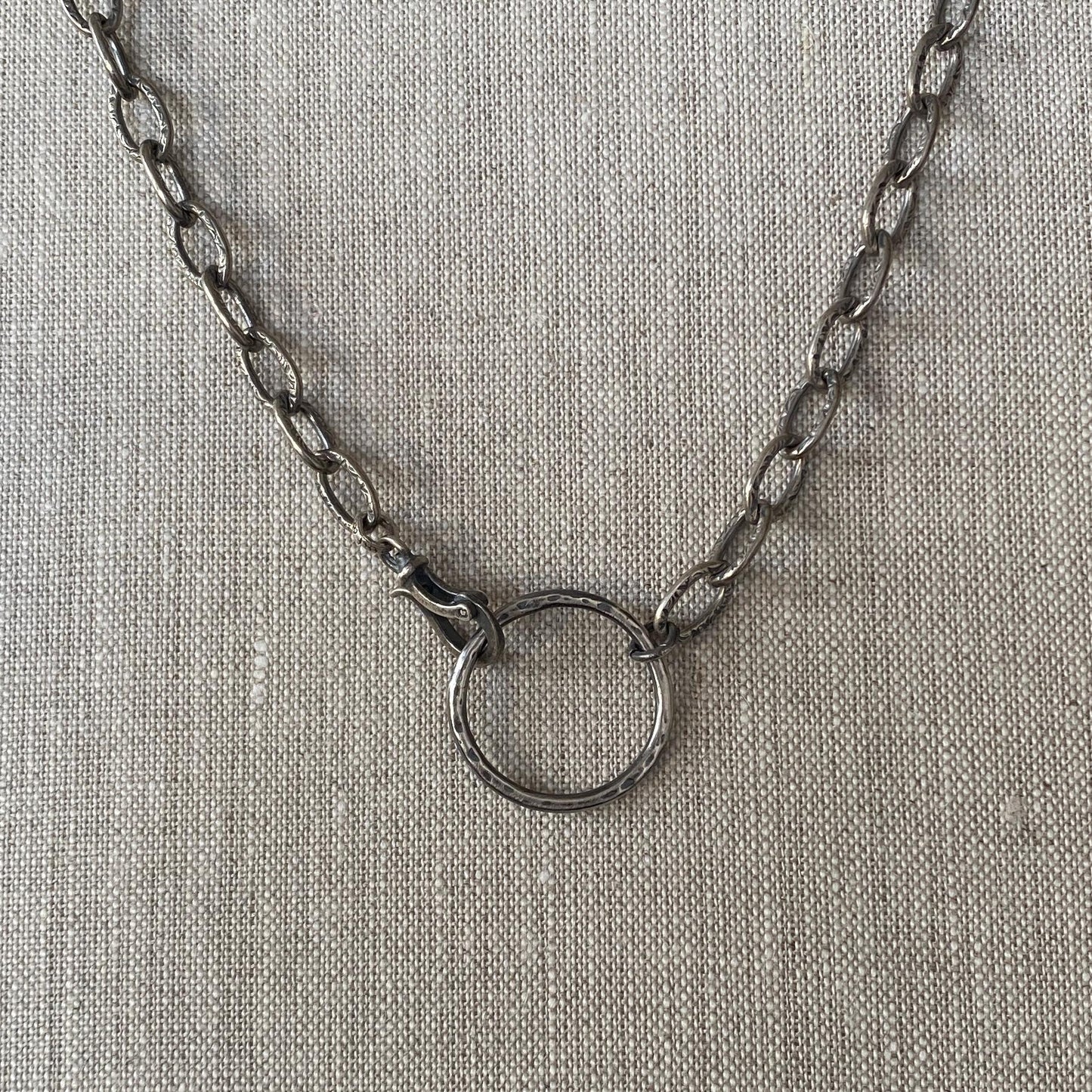 Midnight Moon Beefy Solid Sterling Silver necklace by iNk Jewelry