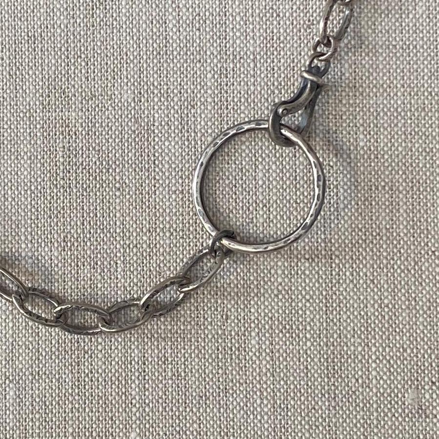 Midnight Moon Beefy Solid Sterling Silver necklace by iNk Jewelry