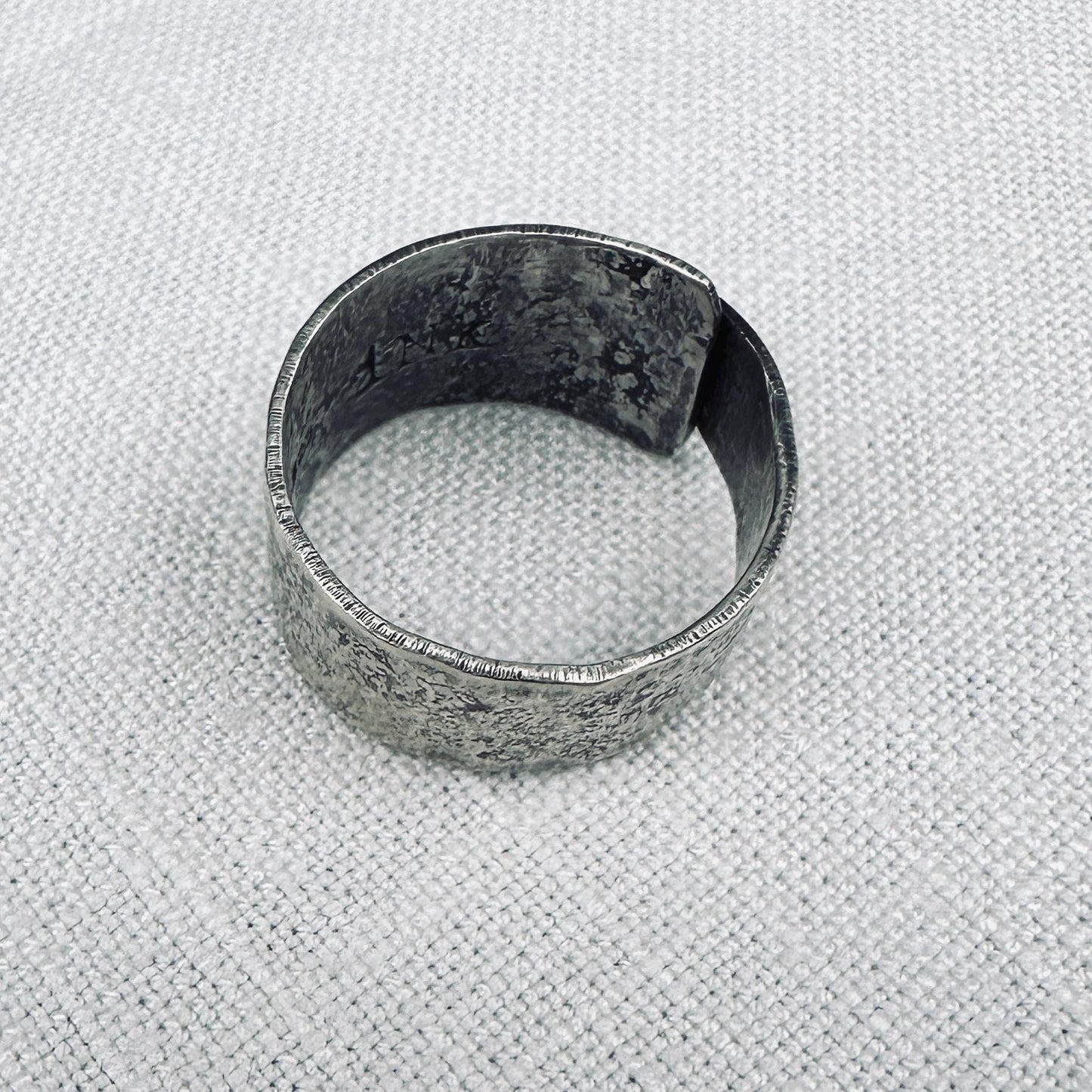 Wrapped Textured Sterling Silver Adjustable Ring by iNk Jewelry