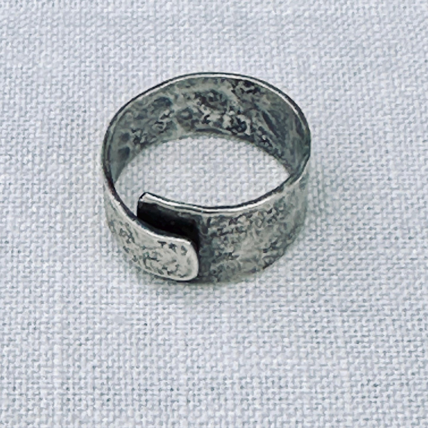 Wrapped Textured Sterling Silver Adjustable Ring by iNk Jewelry