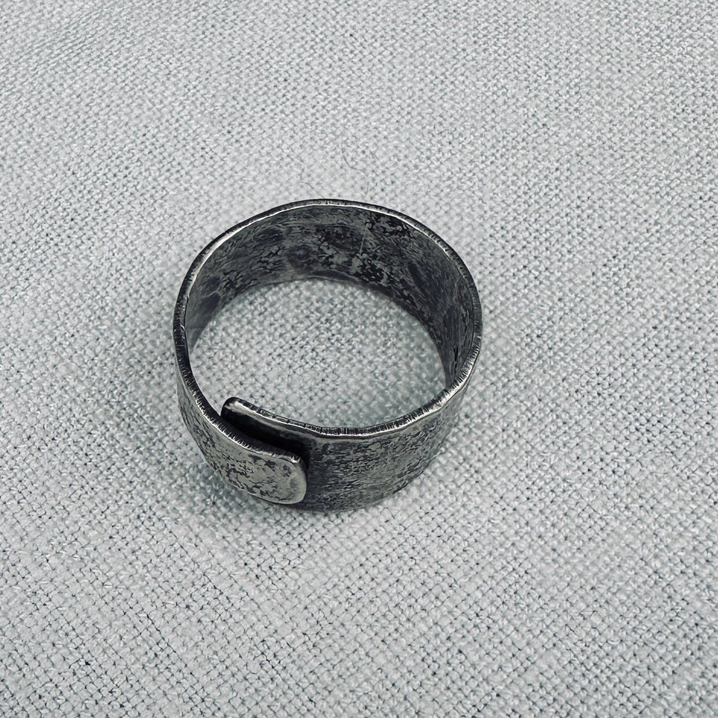Wrapped Textured Sterling Silver Adjustable Ring by iNk Jewelry