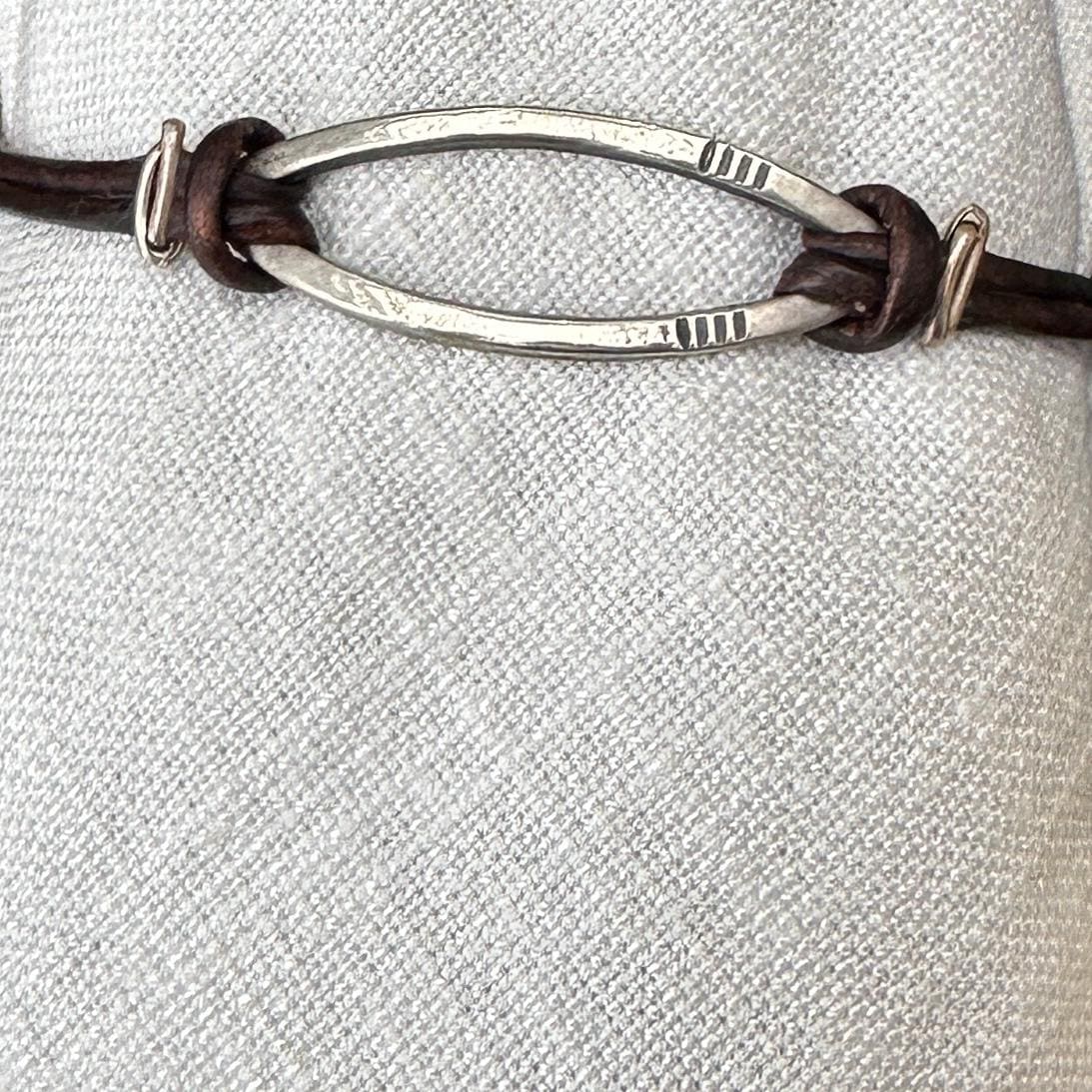 Bridle Leather & Sterling Silver Knotted Bracelet by iNk Jewelry