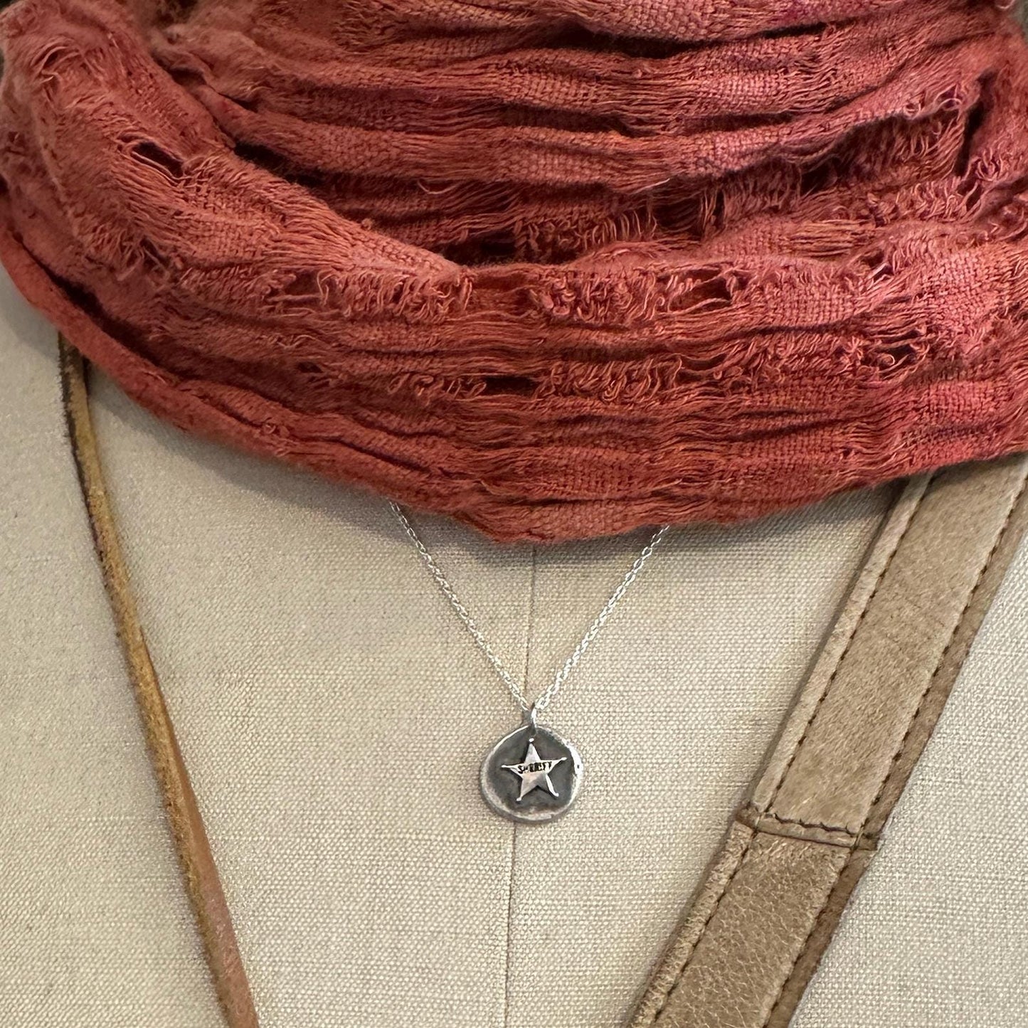 Sheriff Cutie Sterling Silver Badge Necklace by iNk Jewelry