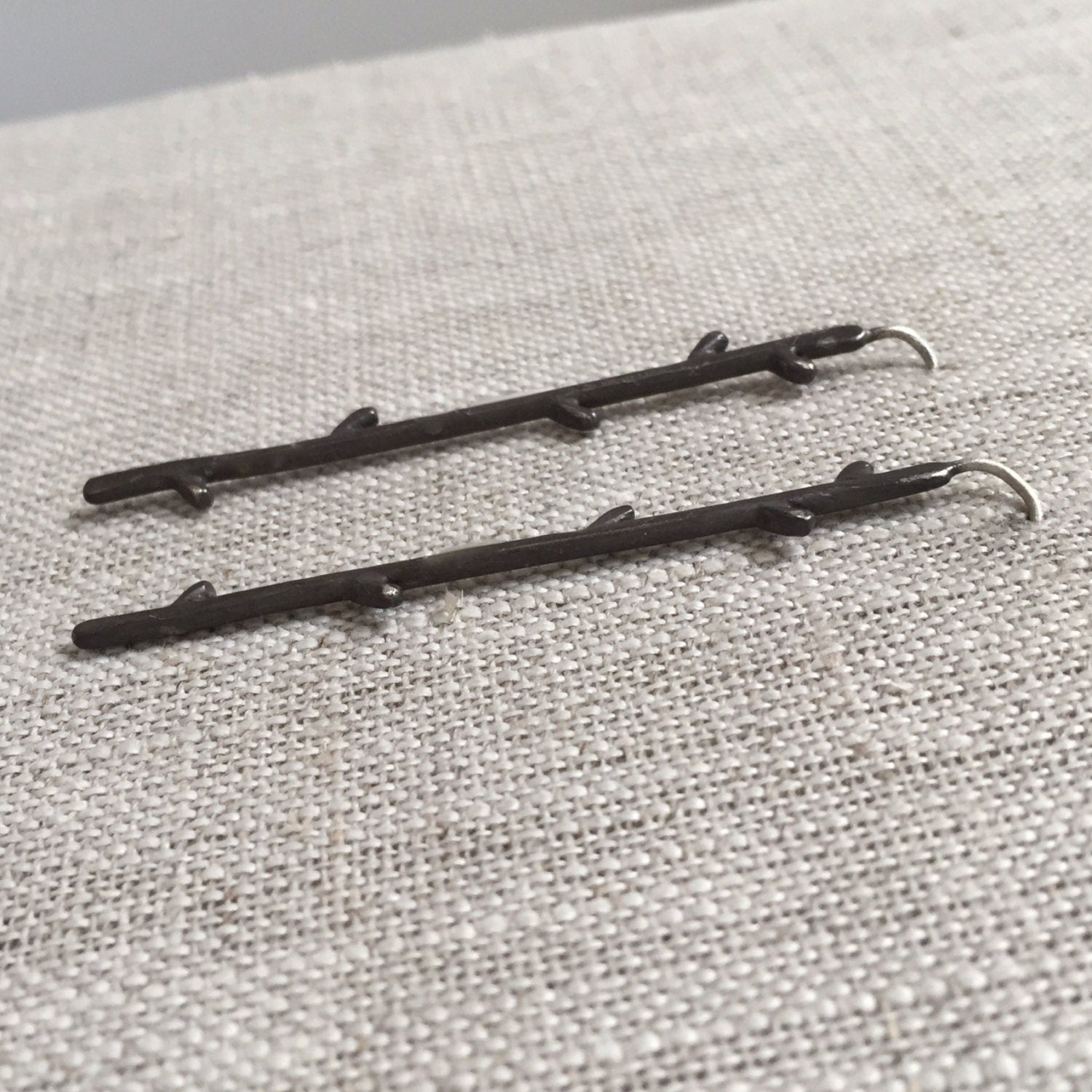 Twig Solid Sterling Silver Earrings by iNk Jewelry