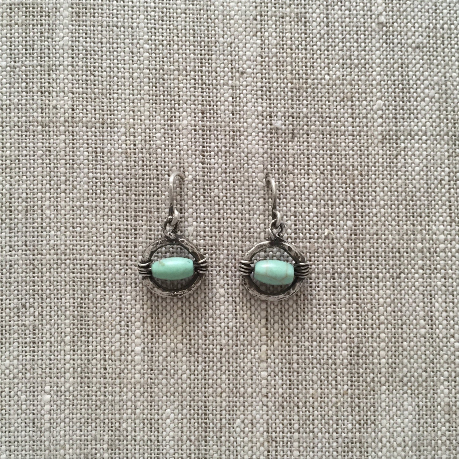 Little Mondo Sterling Silver & Turquoise Earrings by iNk Jewelry