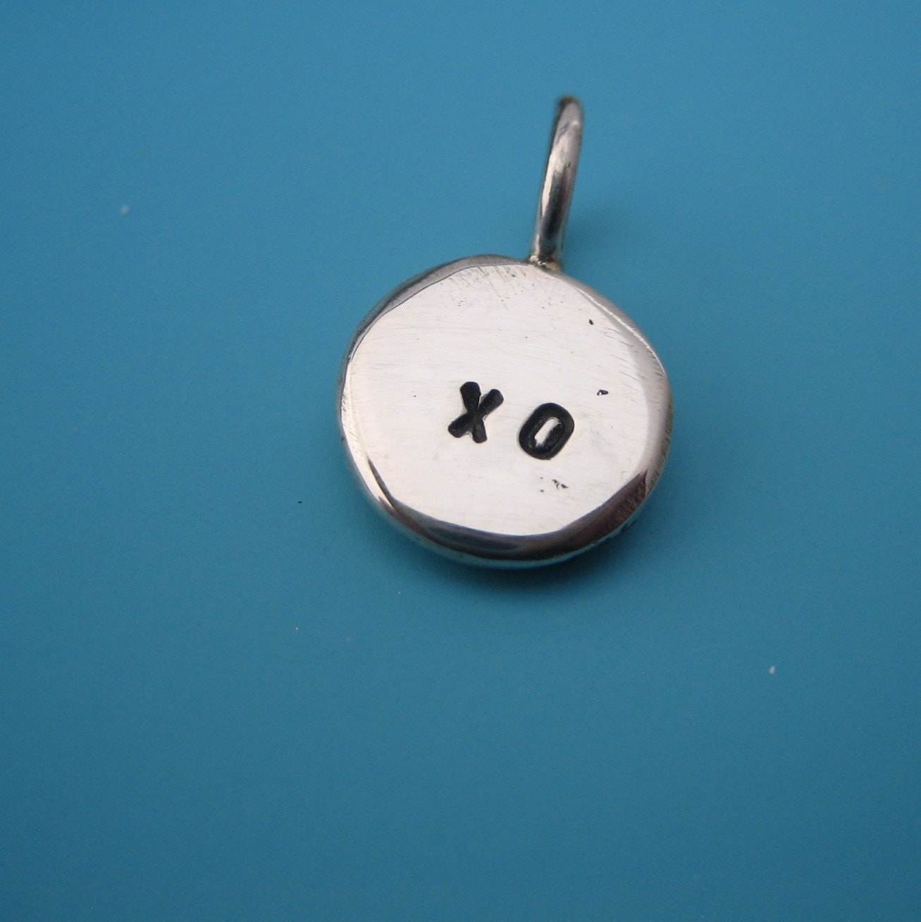 Recycled silver KISS and HUG CHARM xoxo - add initials by iNk Jewelry