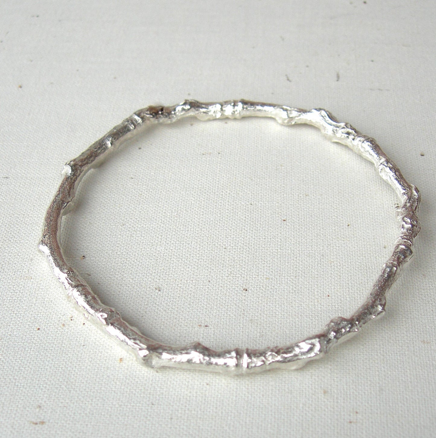 Circle of Life Bangle – Cast Sterling Silver Tree Branch Braceletby iNk Jewelry