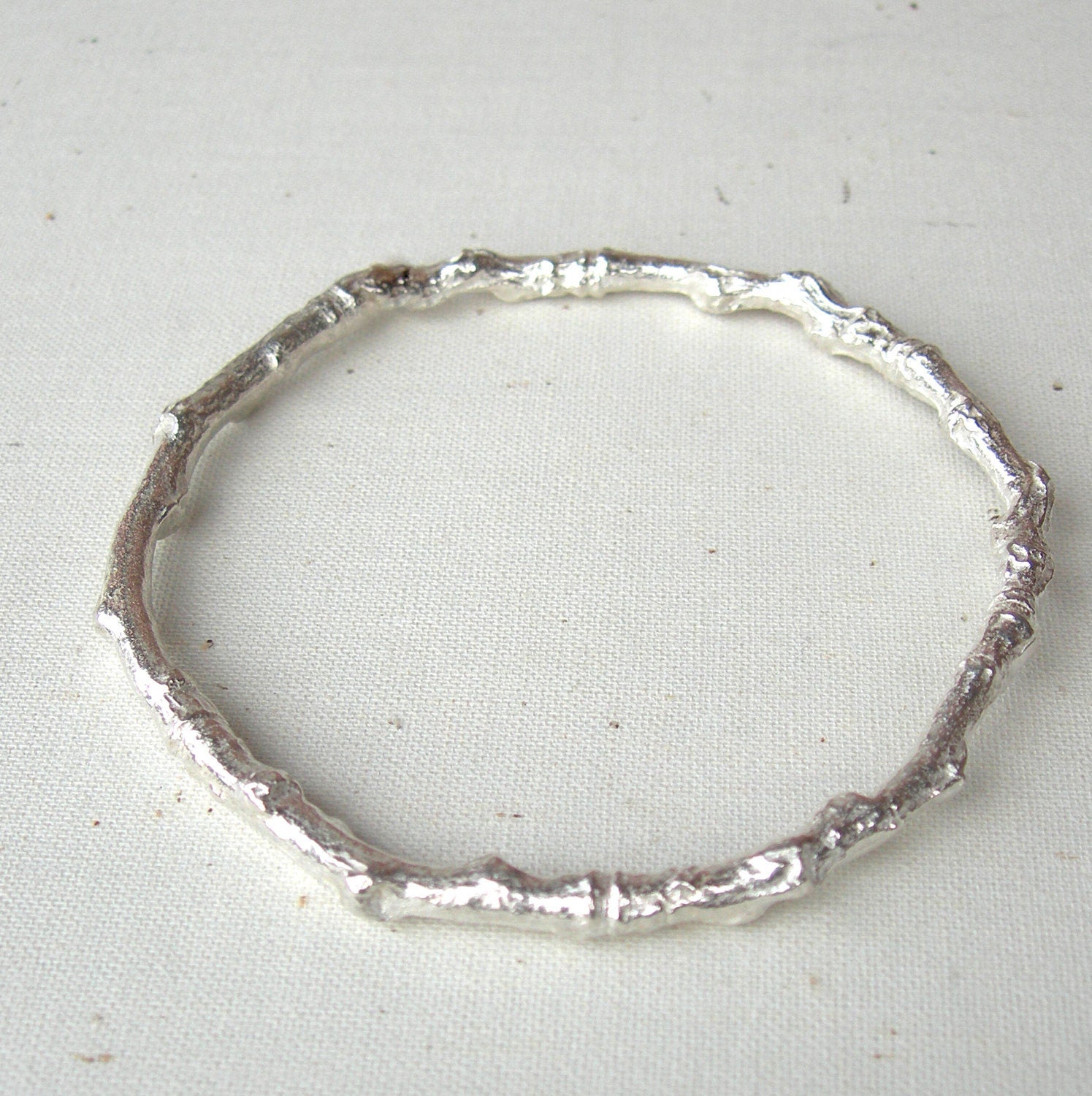 Circle of Life Bangle – Cast Sterling Silver Tree Branch Braceletby iNk Jewelry