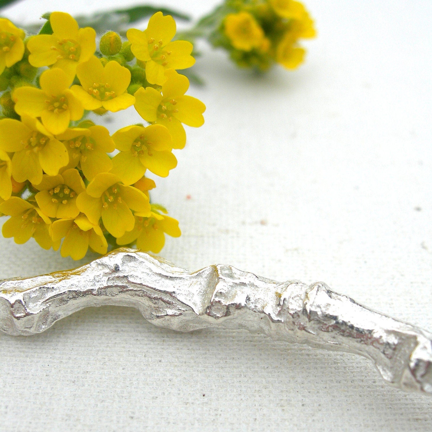 Circle of Life Bangle – Cast Sterling Silver Tree Branch Braceletby iNk Jewelry