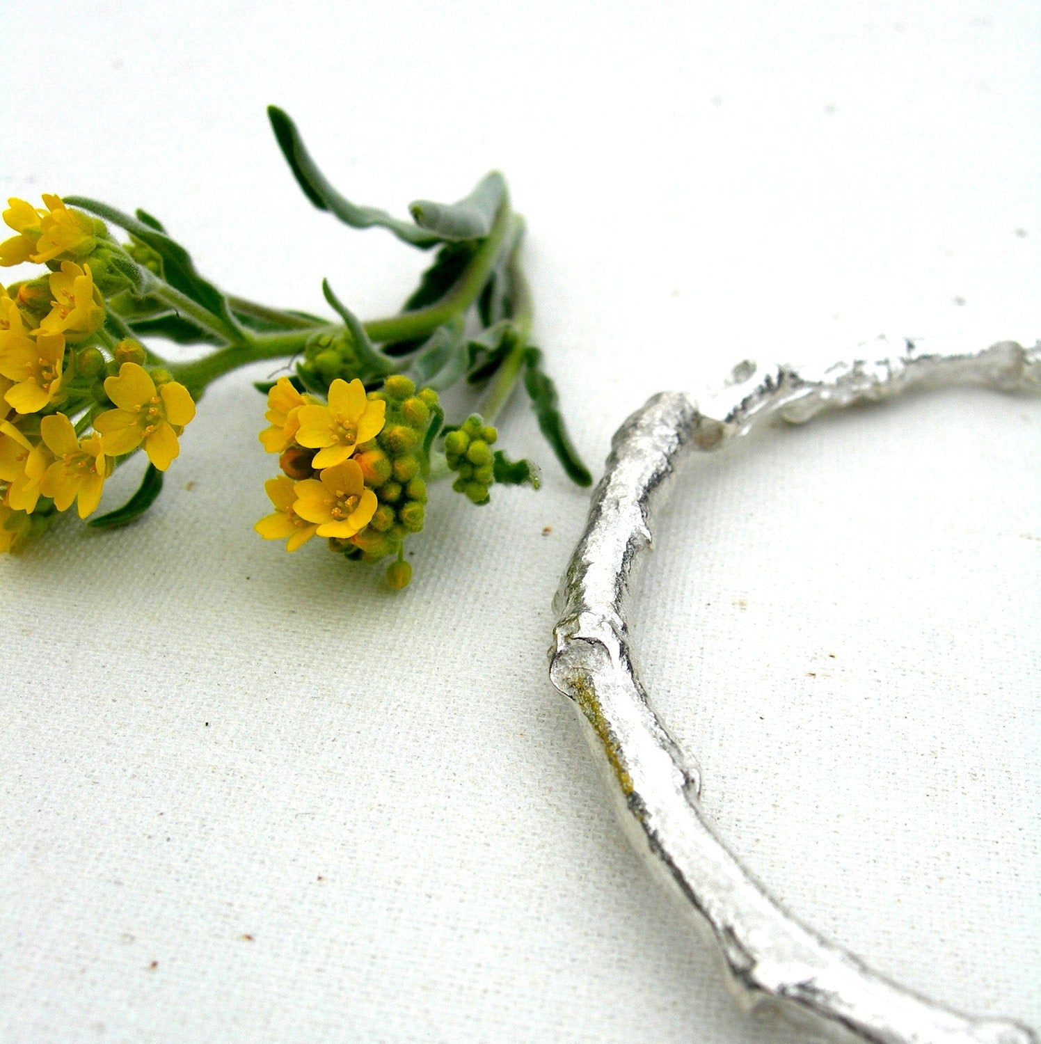 Circle of Life Bangle – Cast Sterling Silver Tree Branch Braceletby iNk Jewelry
