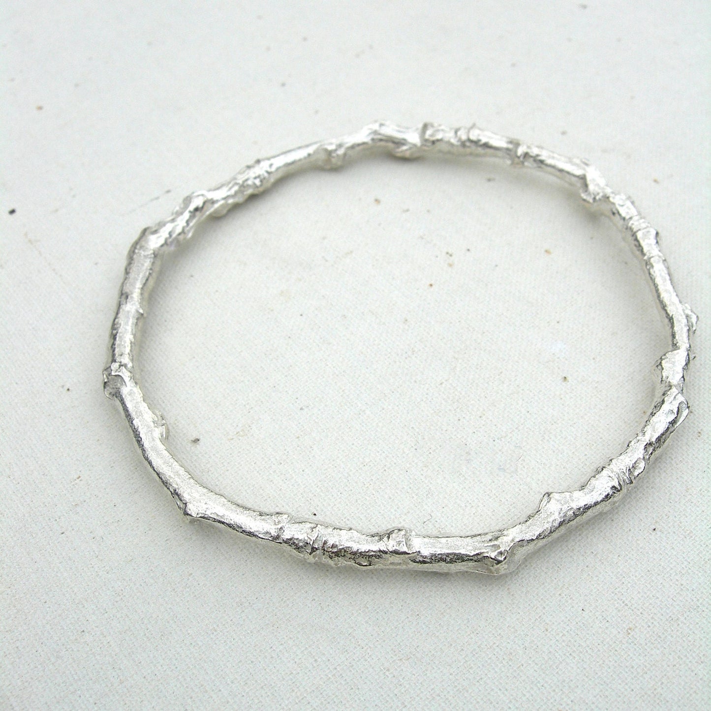 Circle of Life Bangle – Cast Sterling Silver Tree Branch Braceletby iNk Jewelry