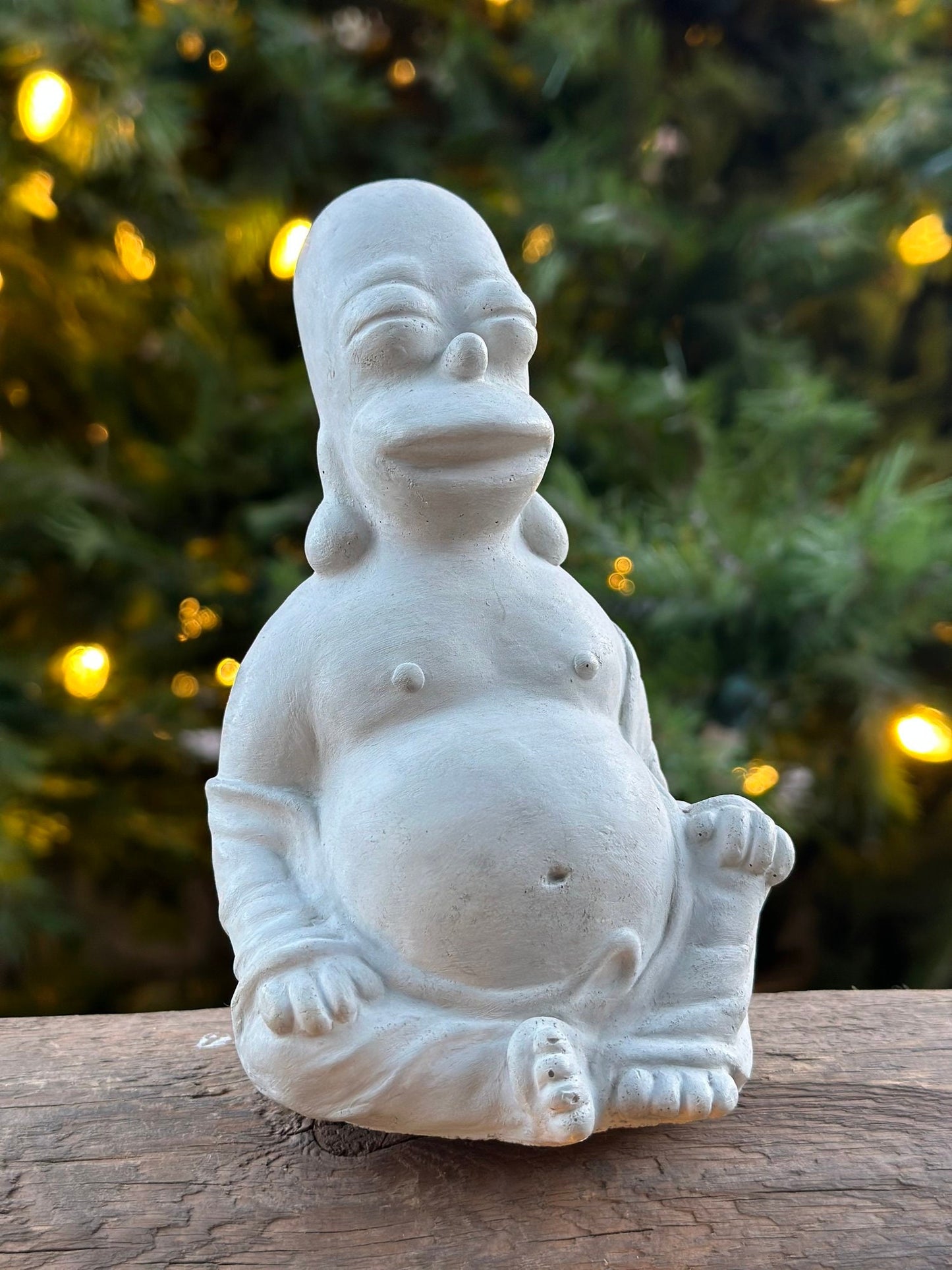 Homer Simpson Buddha concrete by Jon Ansted