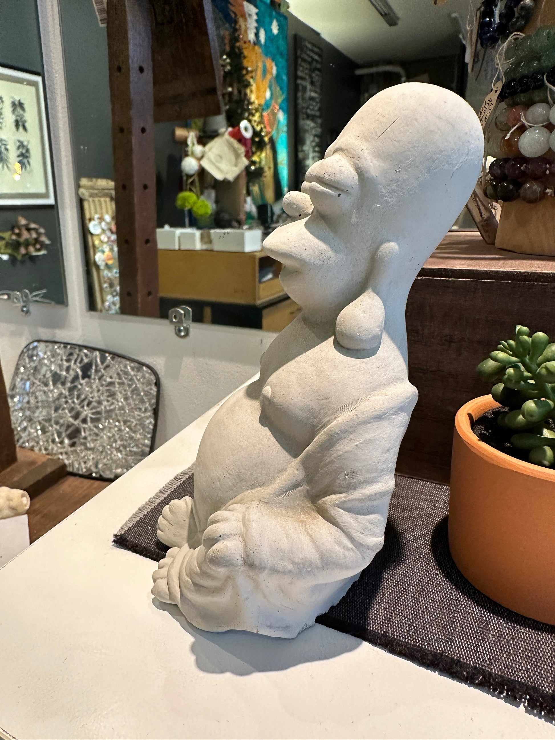 Homer Simpson Buddha concrete by Jon Ansted