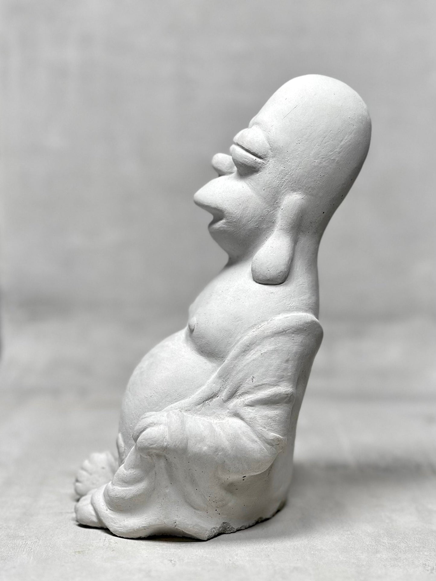 Homer Simpson Buddha concrete by Jon Ansted