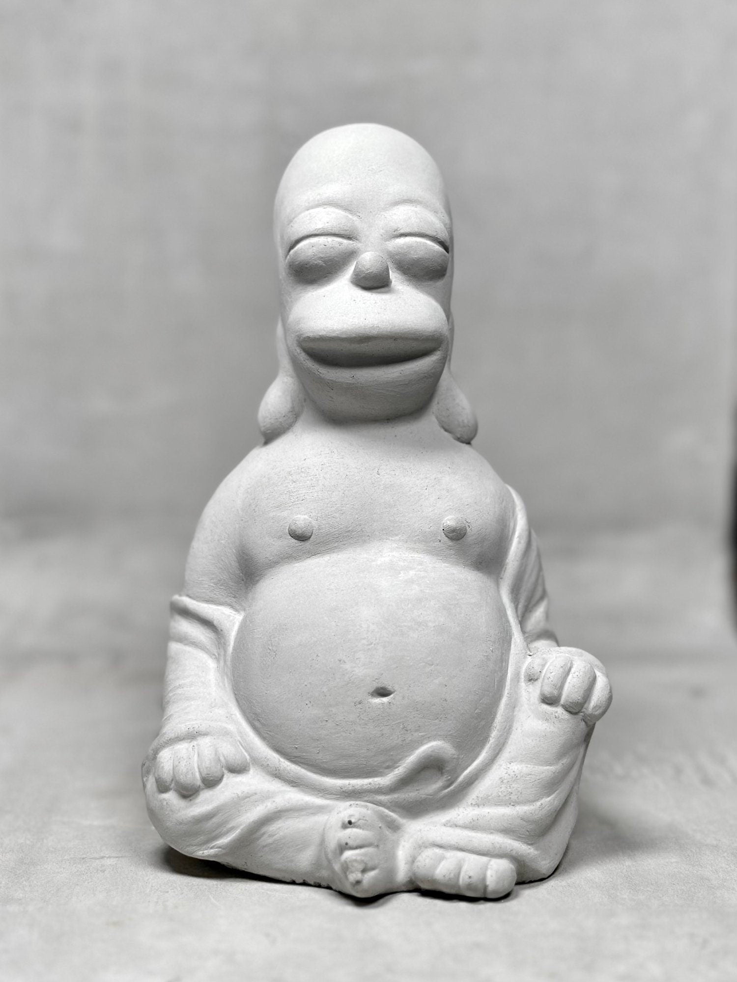 Homer Simpson Buddha concrete by Jon Ansted