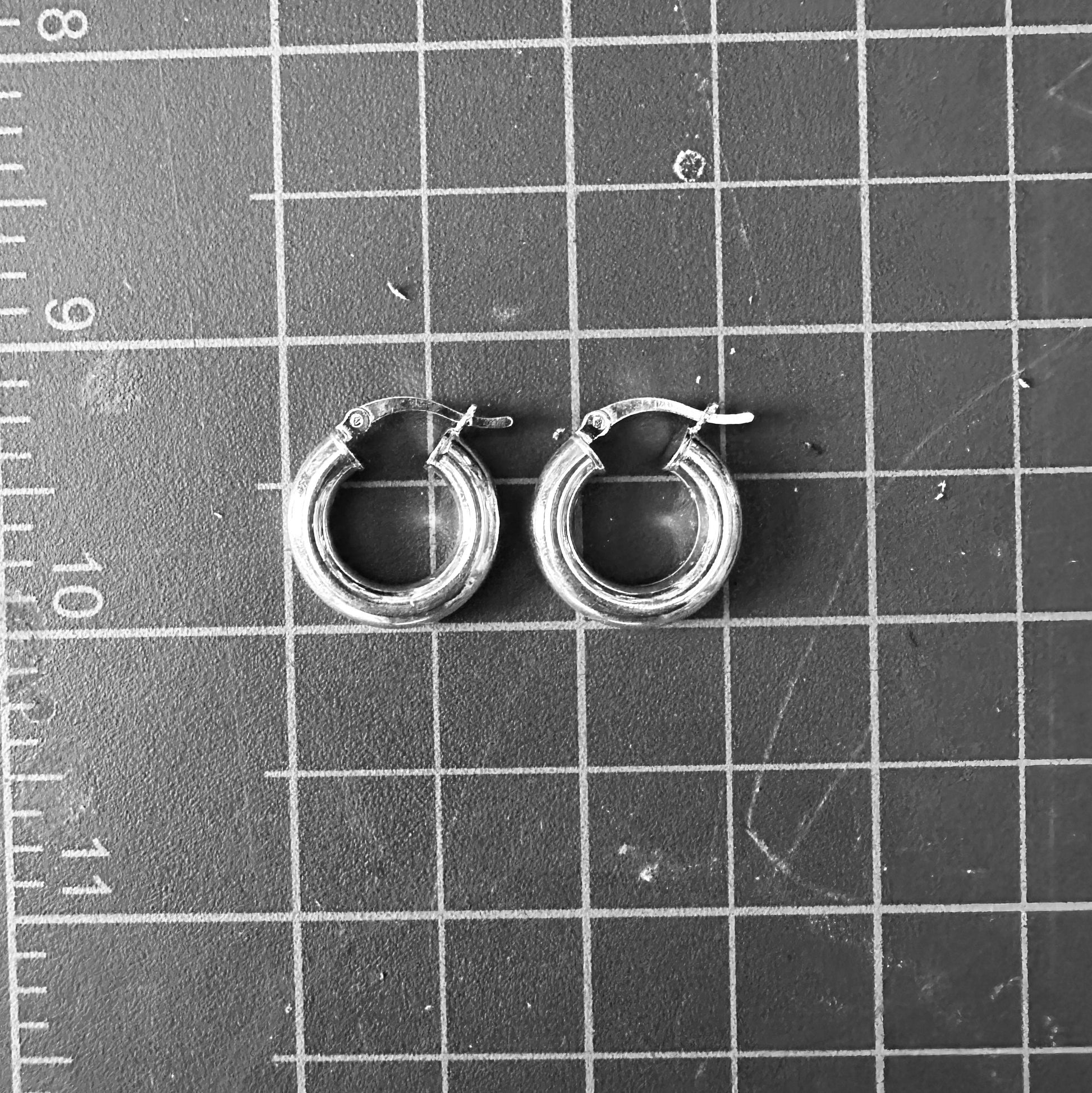 Sterling Silver Hoop Earrings-Small & Beefy by iNk Jewelry