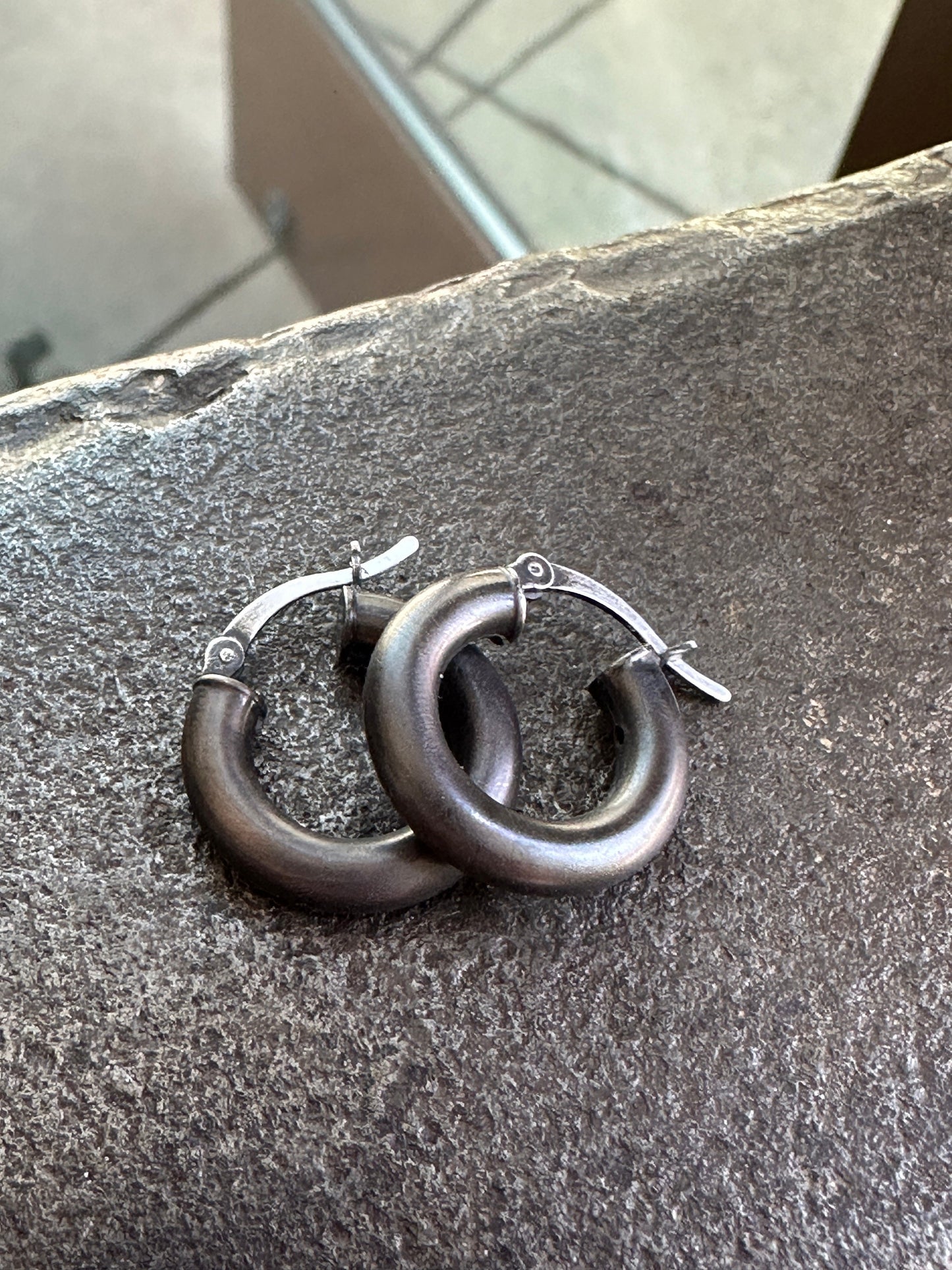 Sterling Silver Hoop Earrings-Small & Beefy by iNk Jewelry
