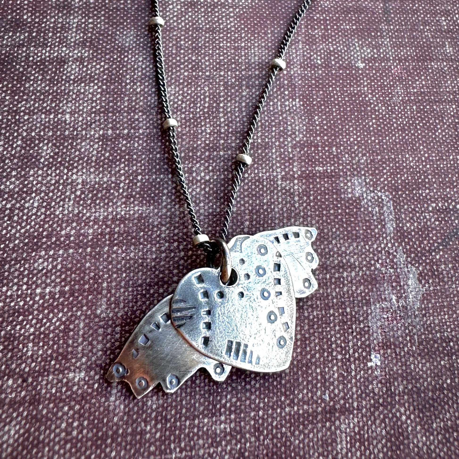 Winged Heart Sterling Silver Necklace by iNk Jewelry