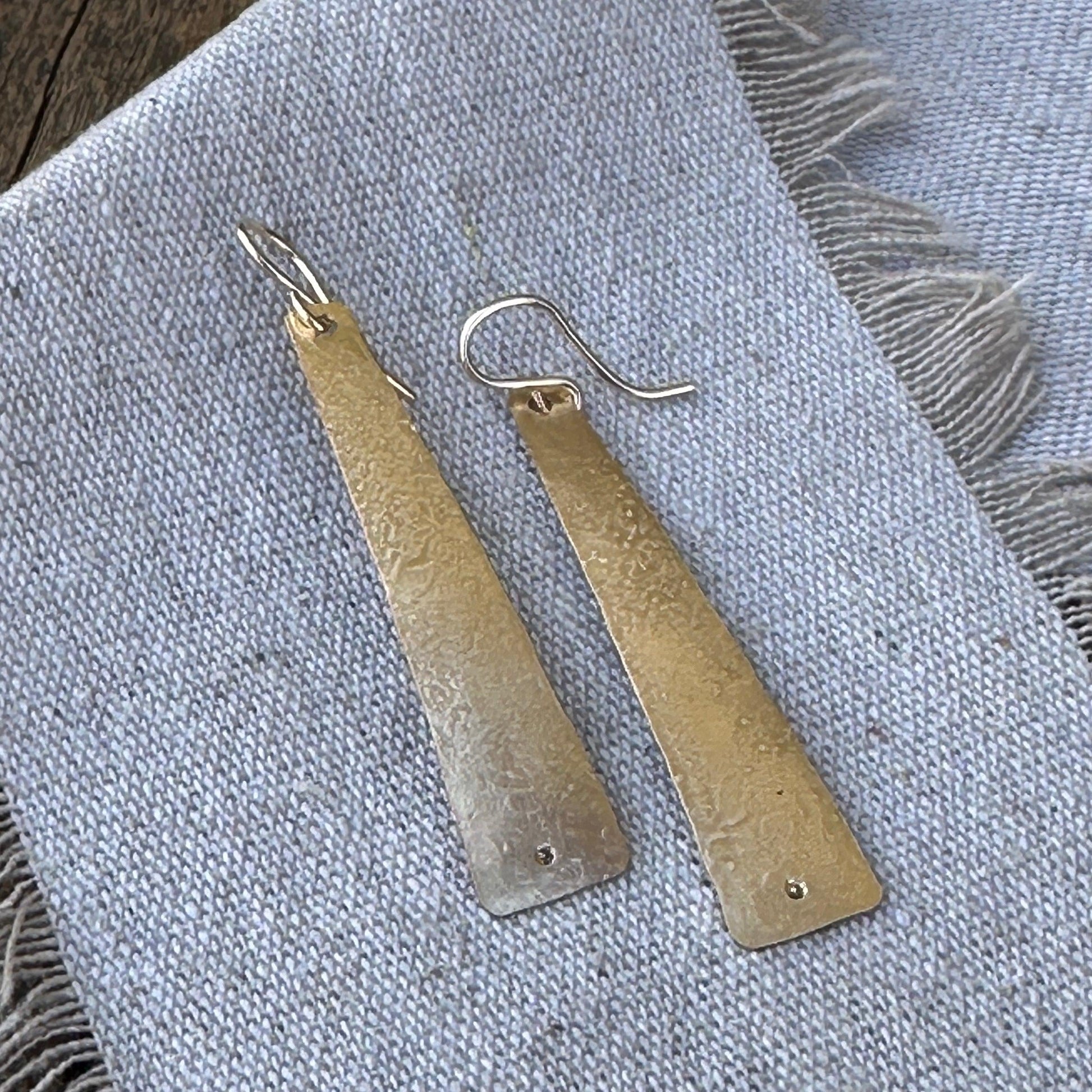 Iron Struck Gold Fill Earrings