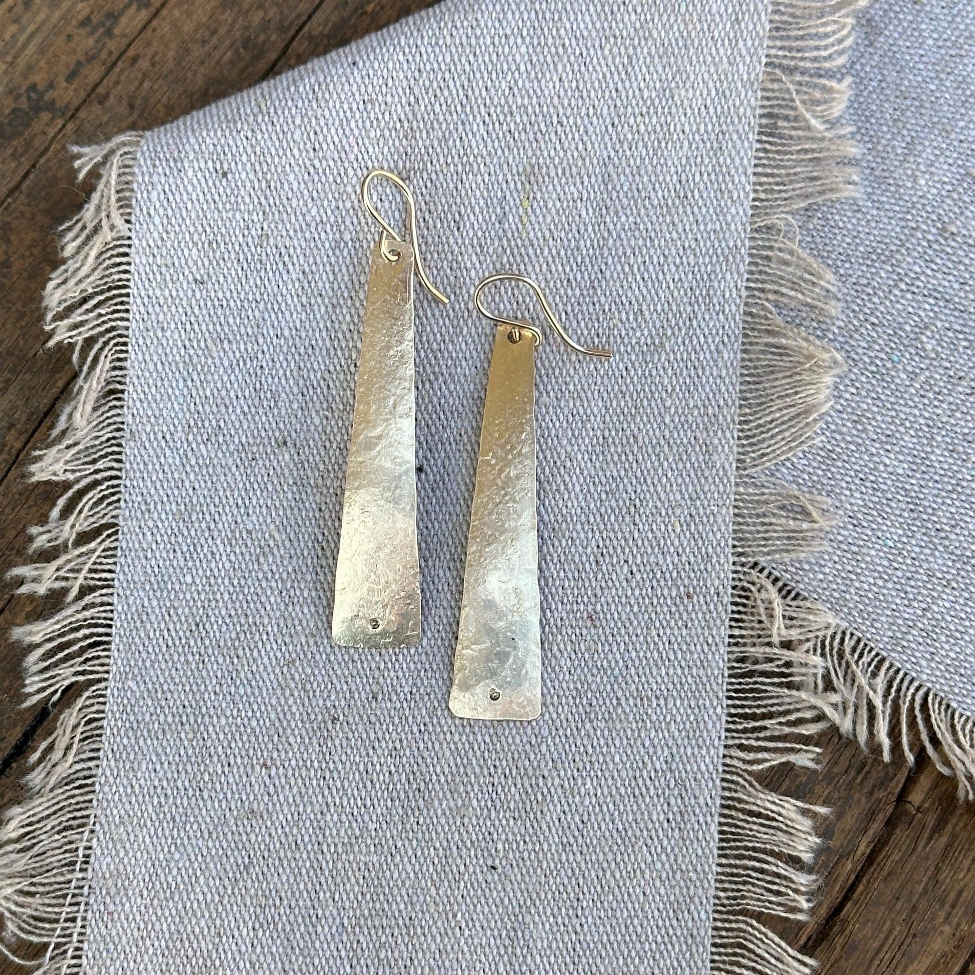 Iron Struck Gold Fill Earrings