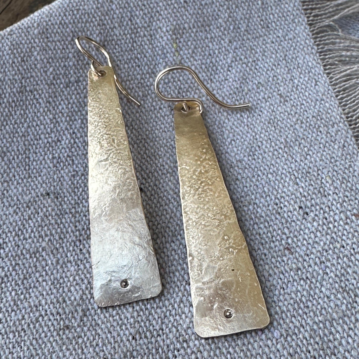 Iron Struck Gold Fill Earrings