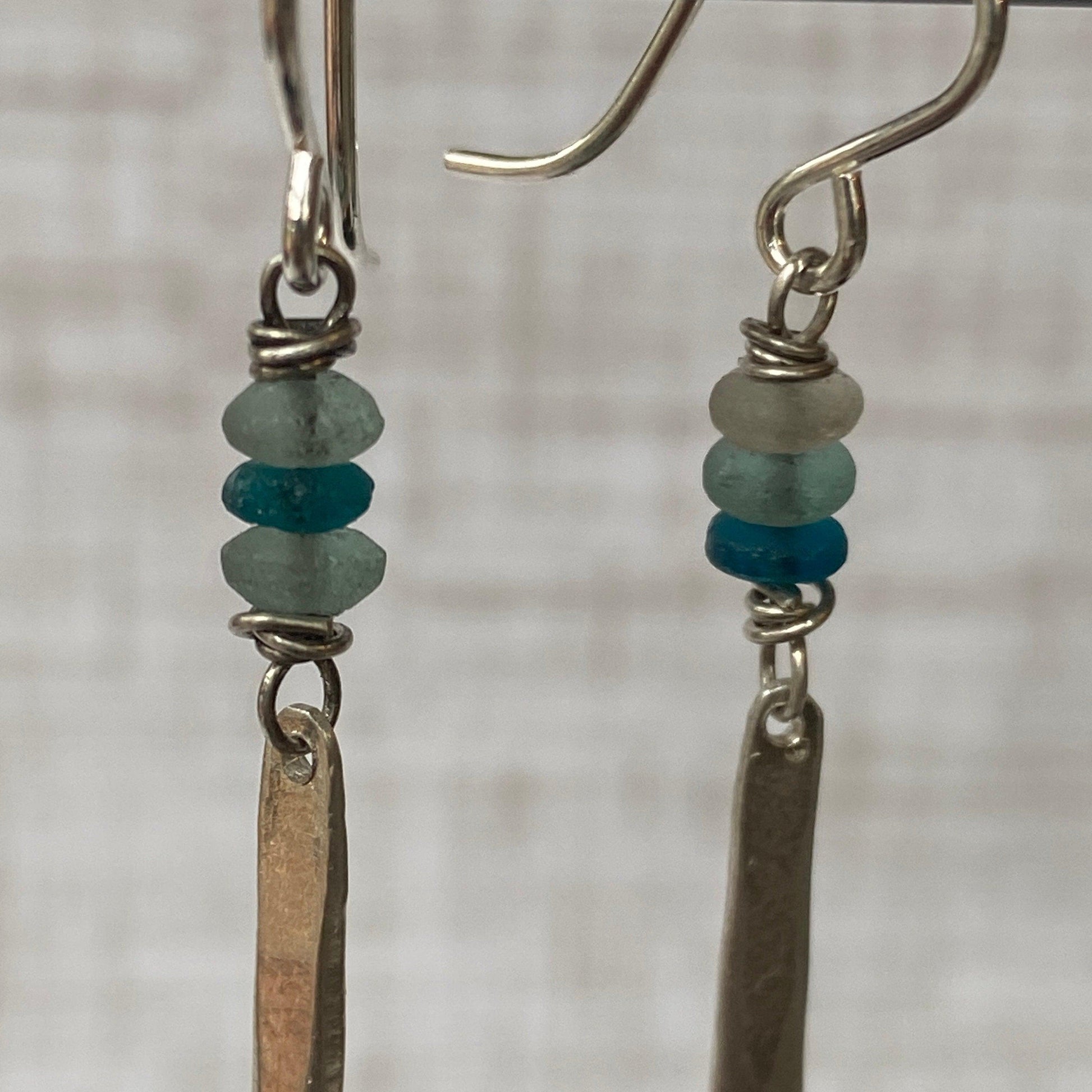 Roman Glass and Sterling Sterling Silver Earrings by iNk Jewelry