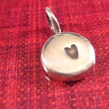 Recycled Solid Sterling Silver Happy Heart Charm by iNk Jewelry