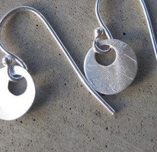 Dainty Martini Olive Sterling Silver Earrings