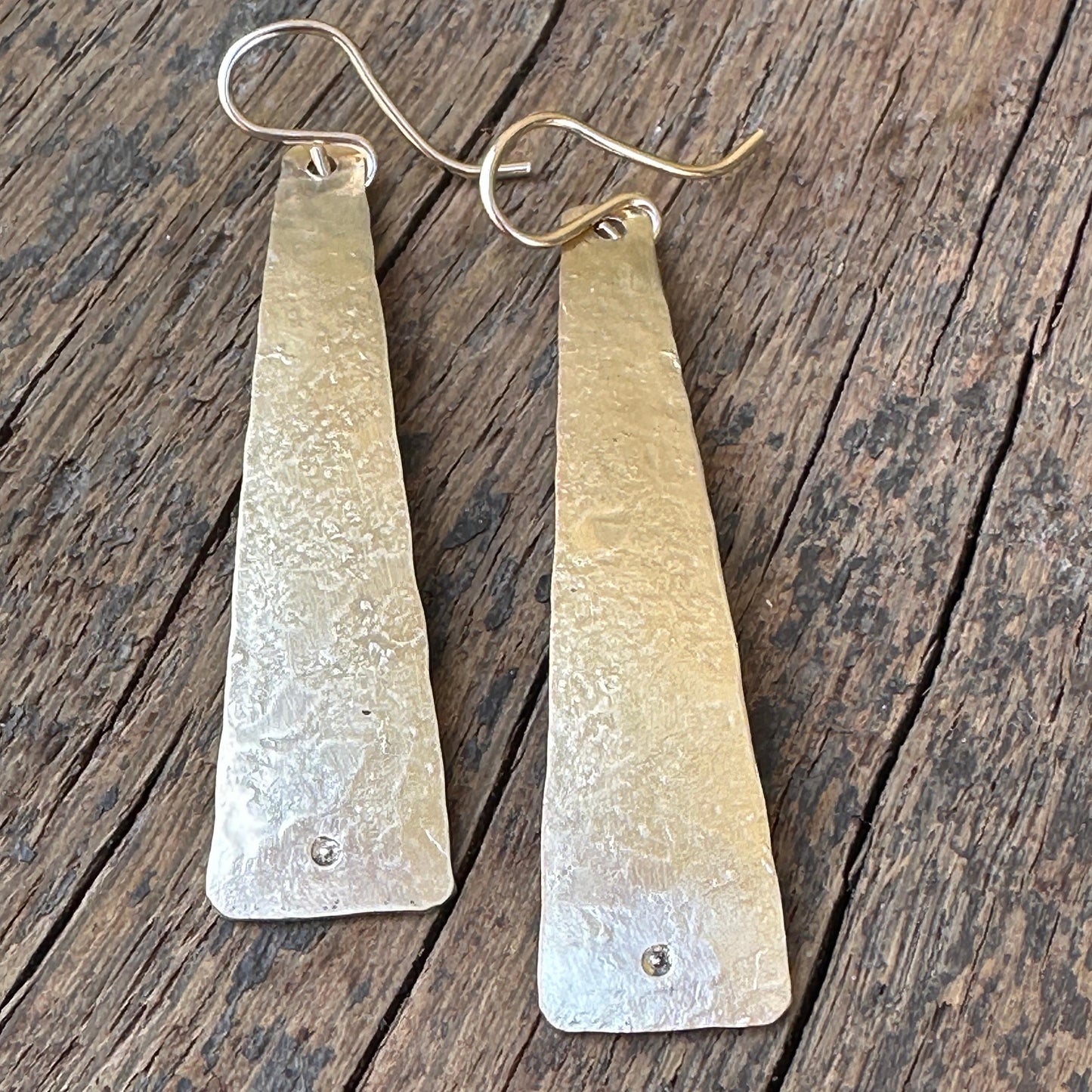 Iron Struck Gold Fill Earrings