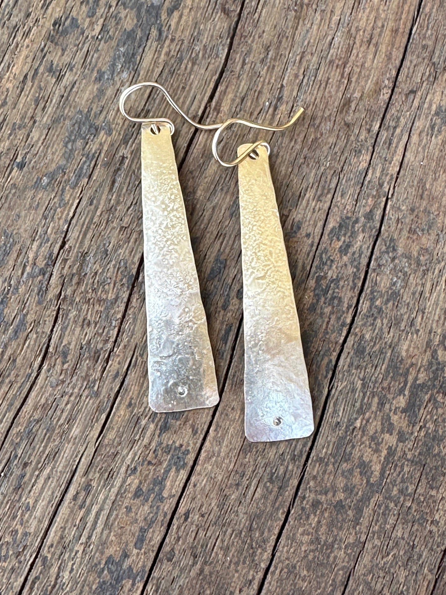 Iron Struck Gold Fill Earrings