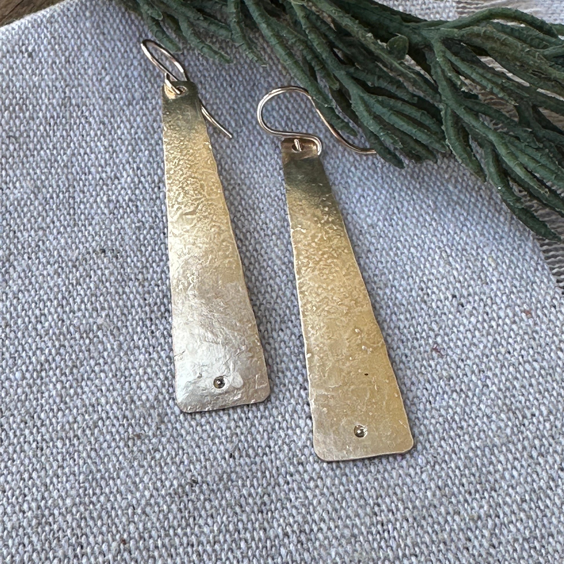 Iron Struck Gold Fill Earrings