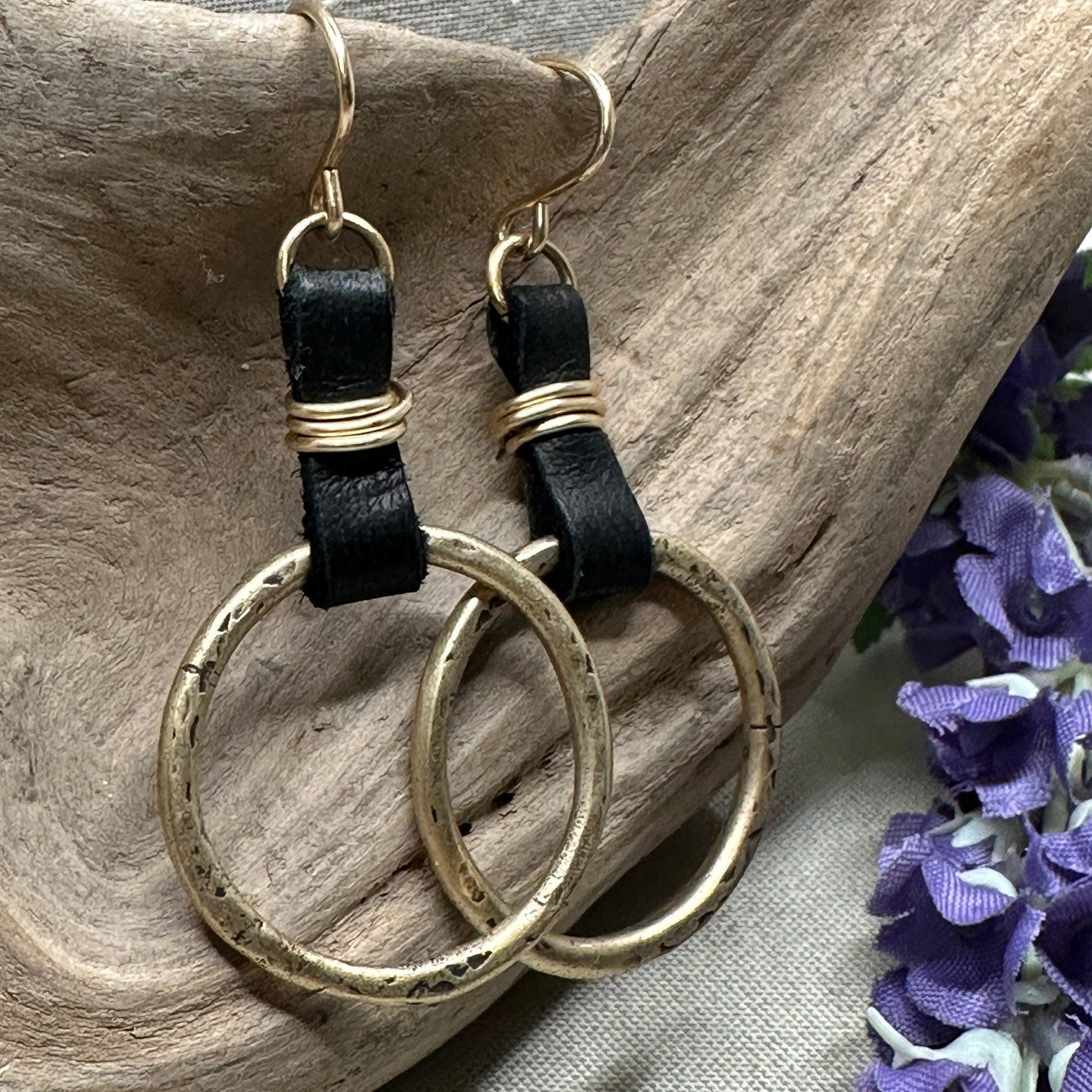 Hitched Gold Fill and Bronze Earrings by iNk