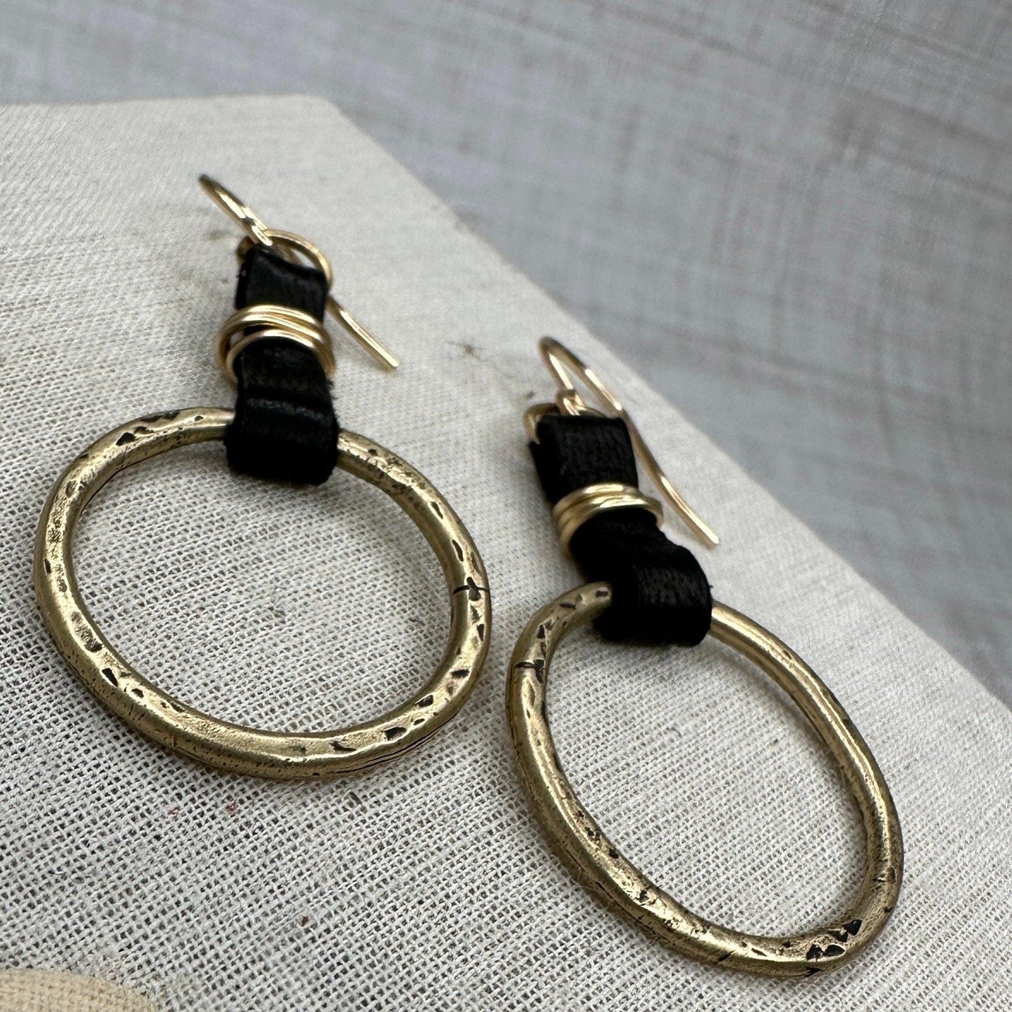 Hitched Gold Fill and Bronze Earrings by iNk