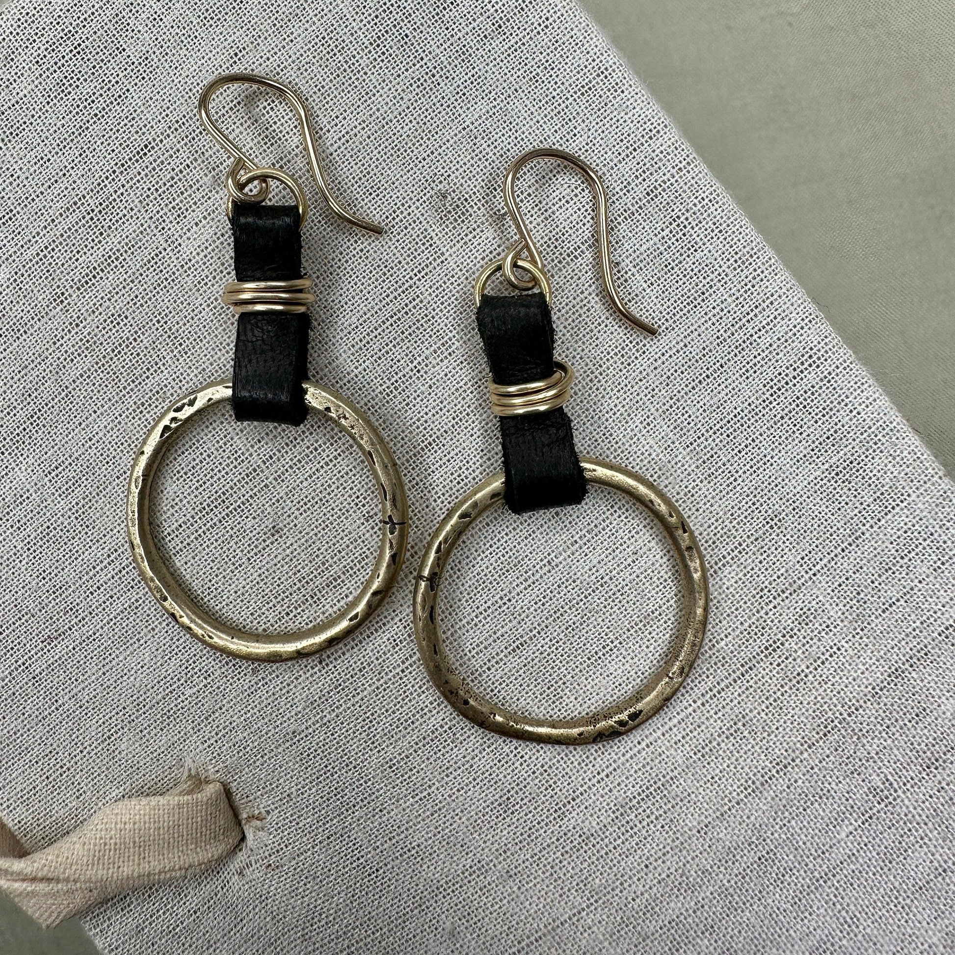 Hitched Gold Fill and Bronze Earrings by iNk