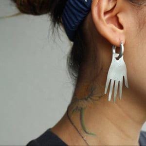 Picasso Hand Sterling Silver Earrings -Frida’s Faves by iNk Jewelry