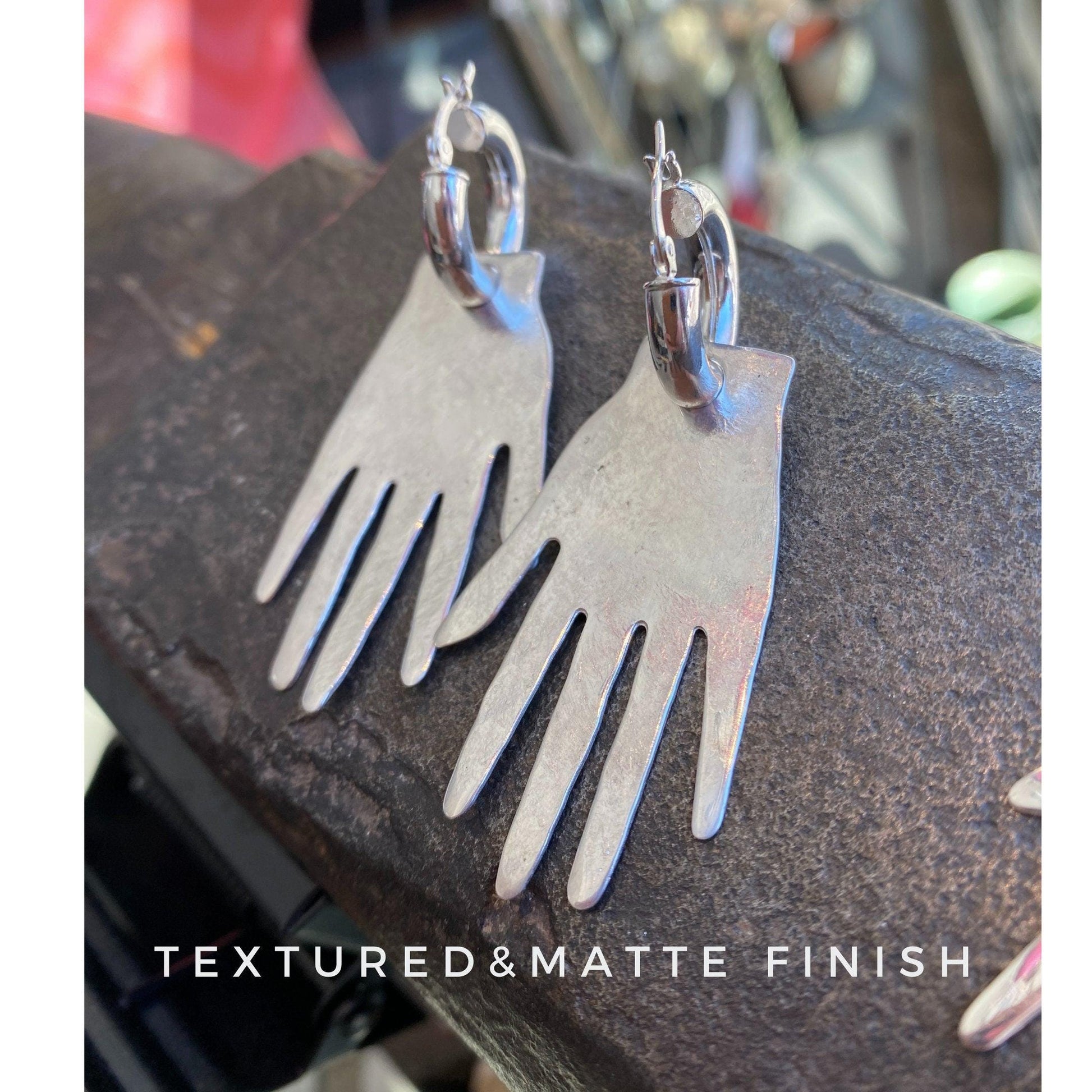 Picasso Hand Sterling Silver Earrings -Frida’s Faves by iNk Jewelry