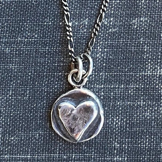 Dear Heart Necklace Sterling Silver Pendant Necklace by iNk Jewelry