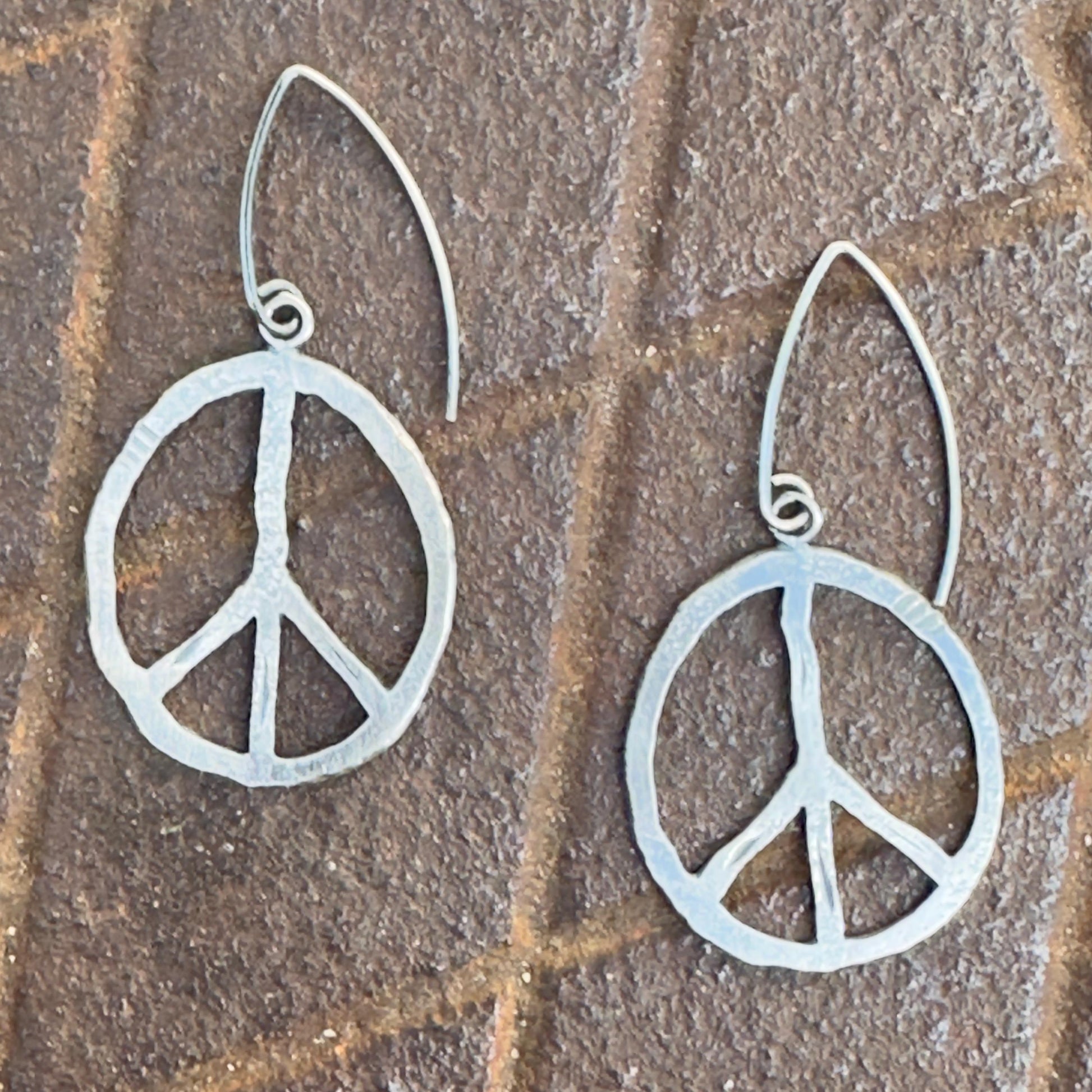 Longing for Peace Sterling Silver Statement Earrings by iNk Jewelry