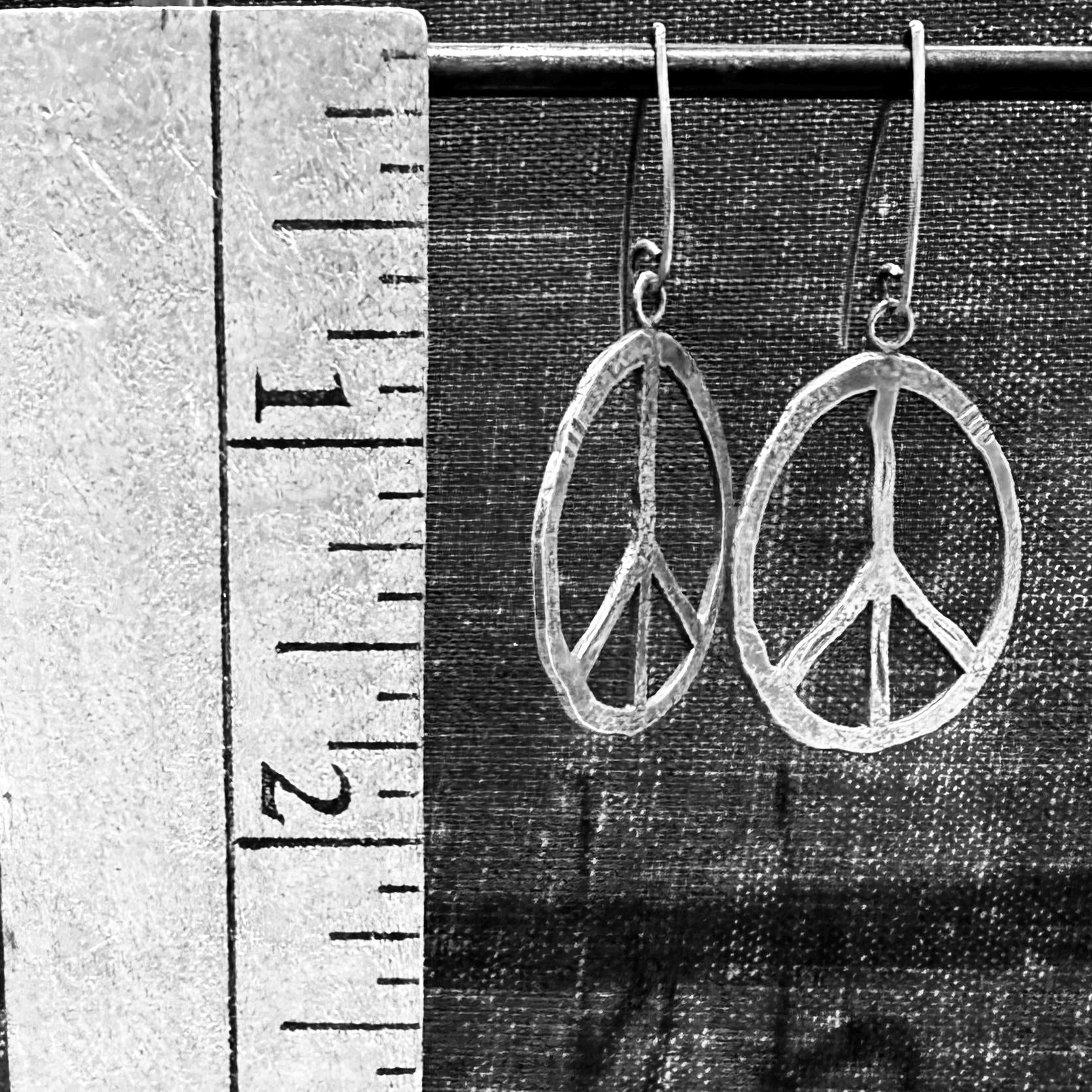 Longing for Peace Sterling Silver Statement Earrings by iNk Jewelry