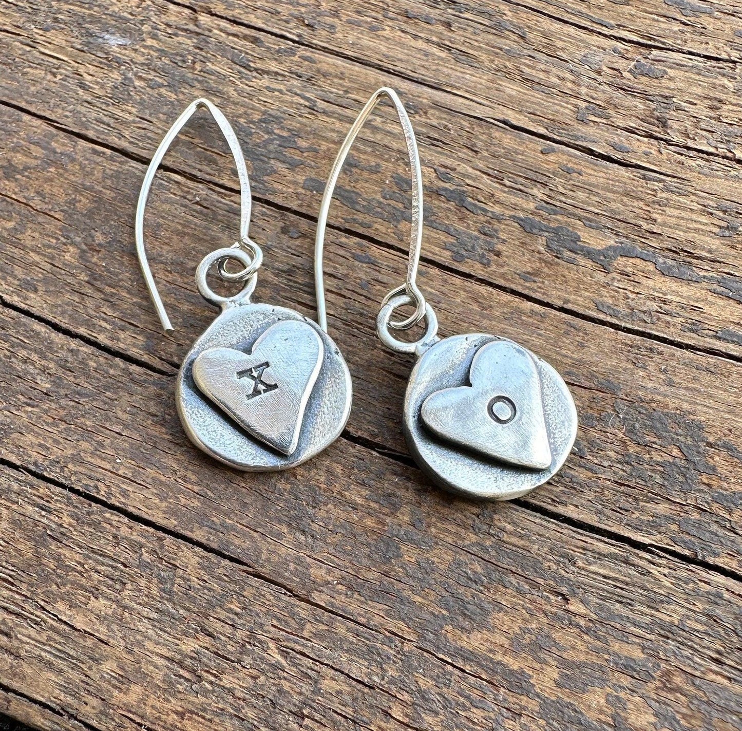 Love Letters Heart Sterling Silver Earrings by iNk Jewelry