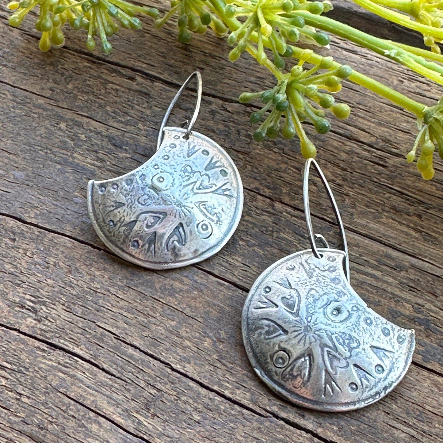 Crescent Sterling Silver Earrings -Lunar by iNk Jewelry