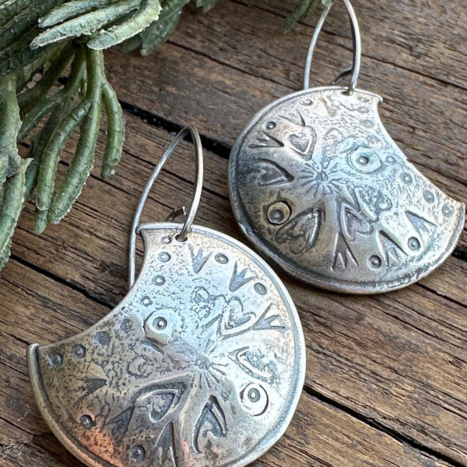 Crescent Sterling Silver Earrings -Lunar by iNk Jewelry