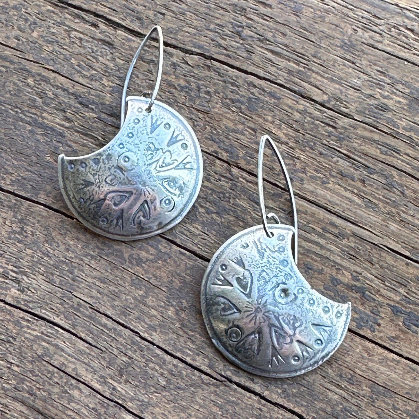 Crescent Sterling Silver Earrings -Lunar by iNk Jewelry